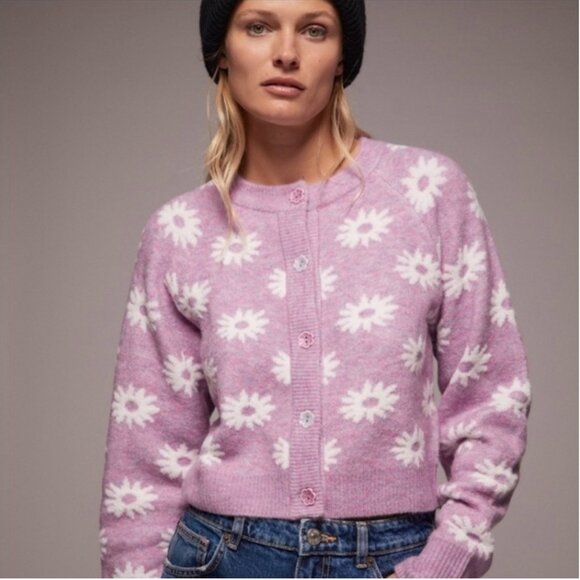 ZARA RARE FLORAL KNIT CARDIGAN NWT - Picture 3 of 7